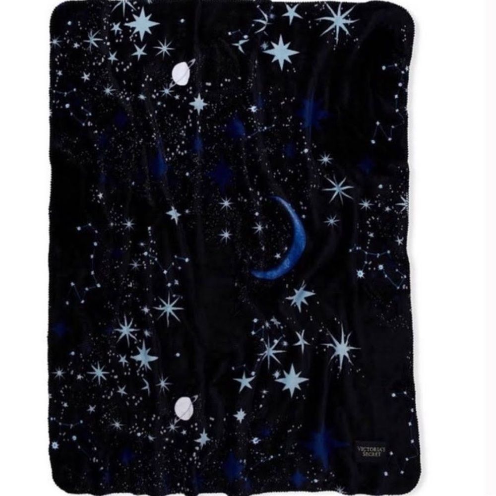 New Victoria’s Secret Cozy Fleece Sherpa Celestial Blanket